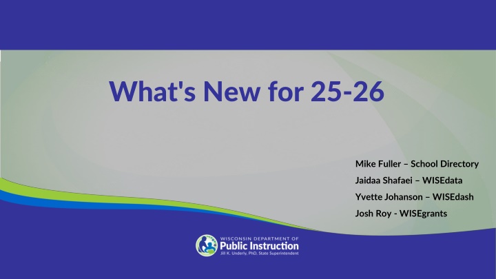 WISEdata Changes for 2025-26 School Year