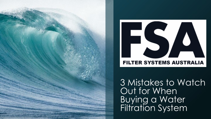 3 mistakes to watch out for when buying a water n.w