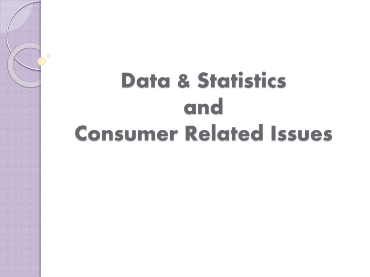 data statistics and consumer related issues n.w