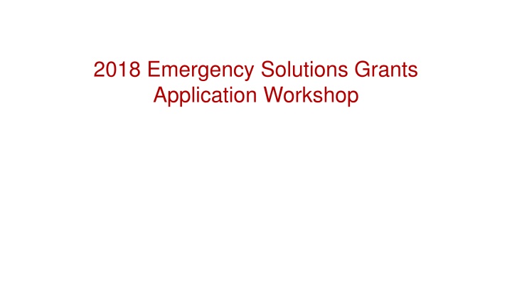 2018 emergency solutions grants application n.w