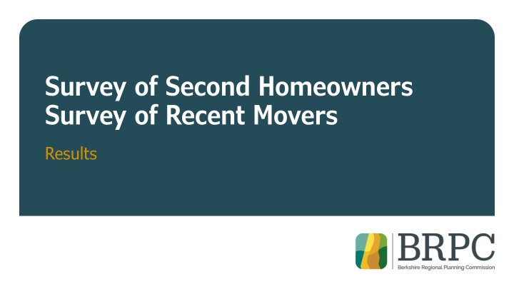 survey of second homeowners survey of recent n.w