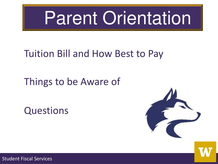 parent orientation n.w