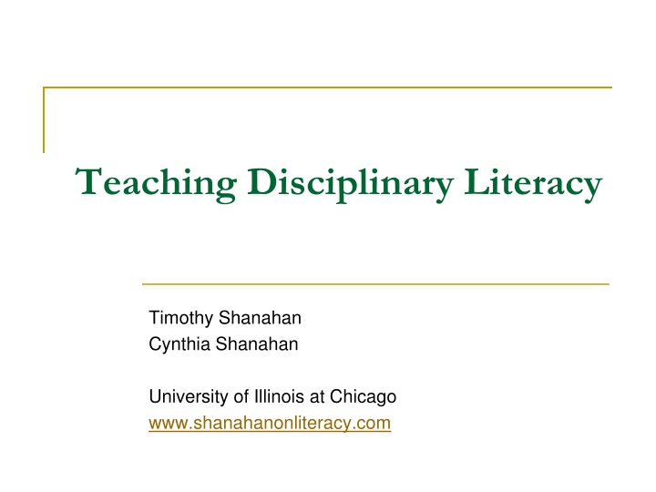 teaching disciplinary literacy n.w