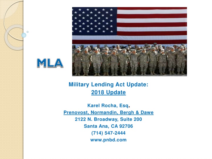 military lending act update 2018 update n.w