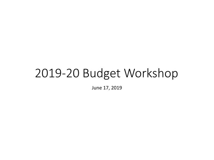 2019 20 budget workshop n.w