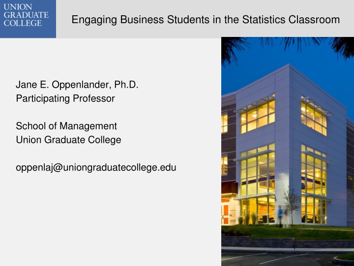 engaging business students in the statistics n.w