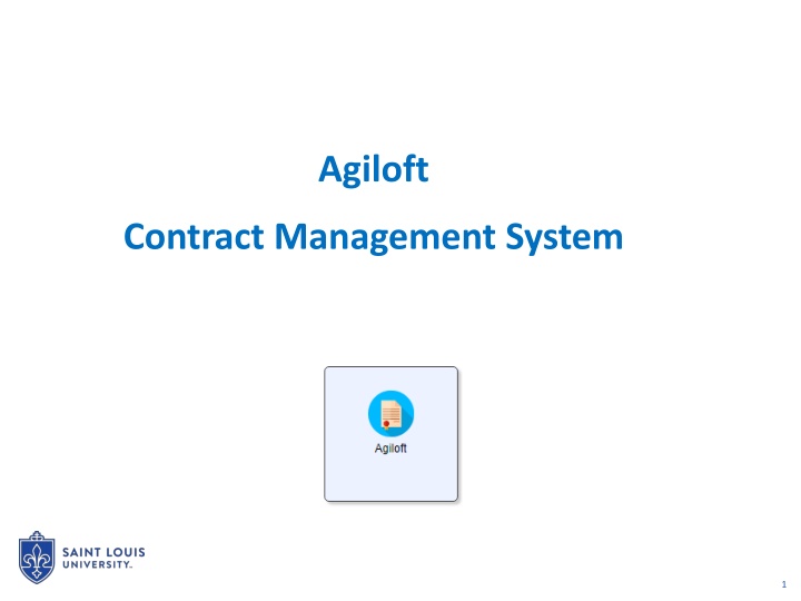 Agiloft Contract Management System for University