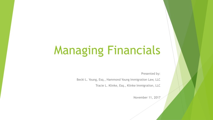 managing financials n.w