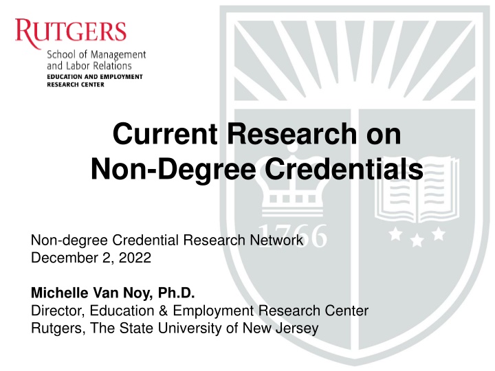 Non-Degree Credential Research: Quality Market Landscape & Influences