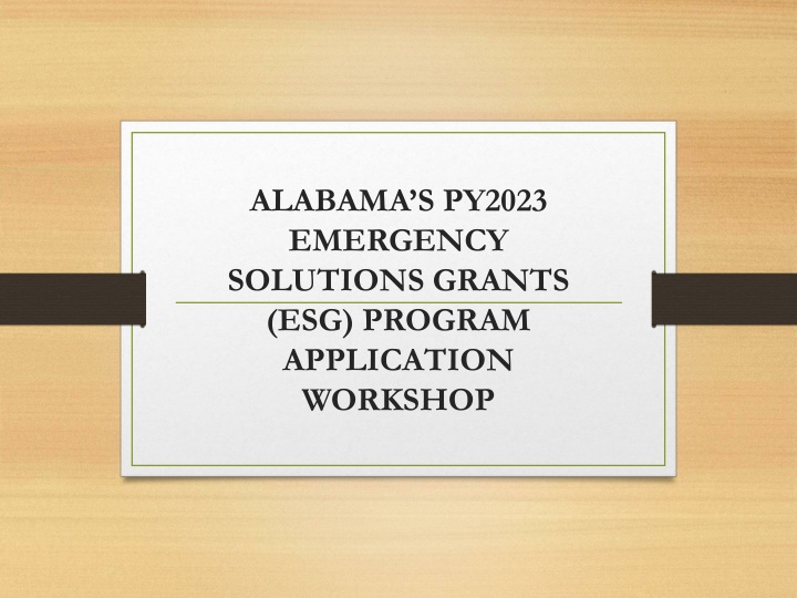 alabama s py2023 emergency solutions grants n.w