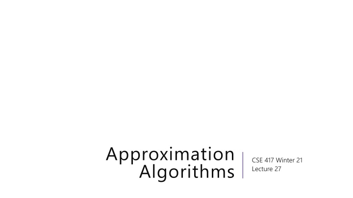 approximation algorithms n.w
