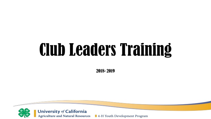 club leaders training n.w