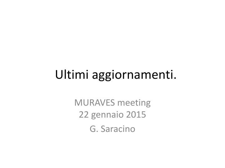 ultimi aggiornamenti n.w
