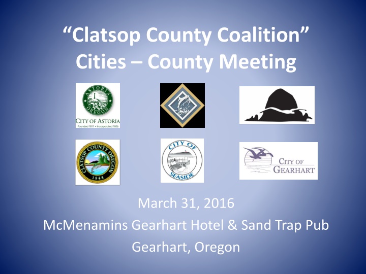 clatsop county coalition cities county meeting n.w