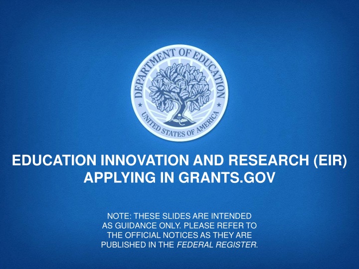 education innovation and research eir applying n.w