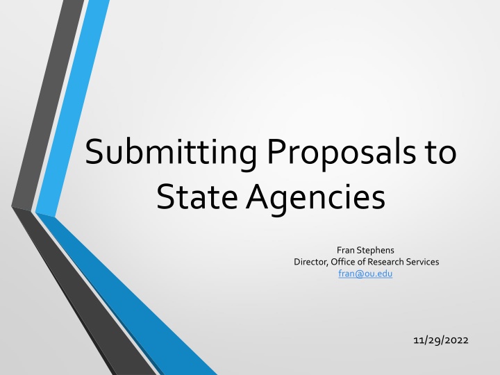 submitting proposals to state agencies n.w