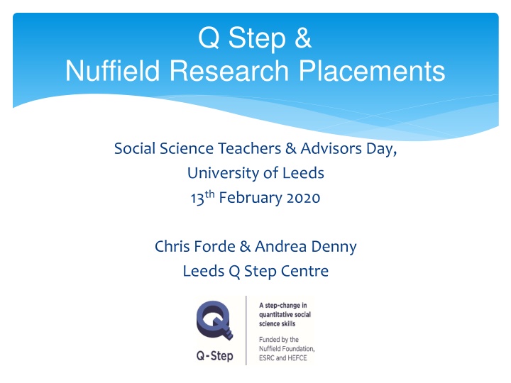 Q-Step Programme at University of Leeds