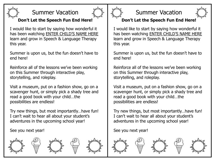 Summer Speech Fun Continues!