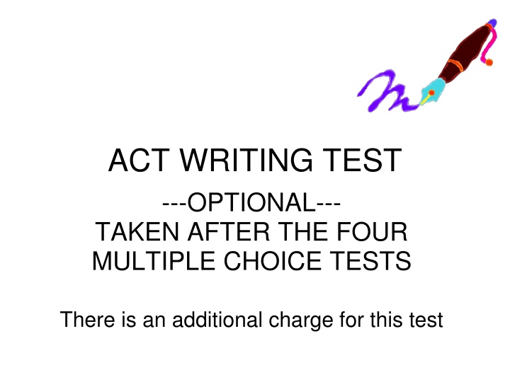 act writing test optional taken after the four n.w