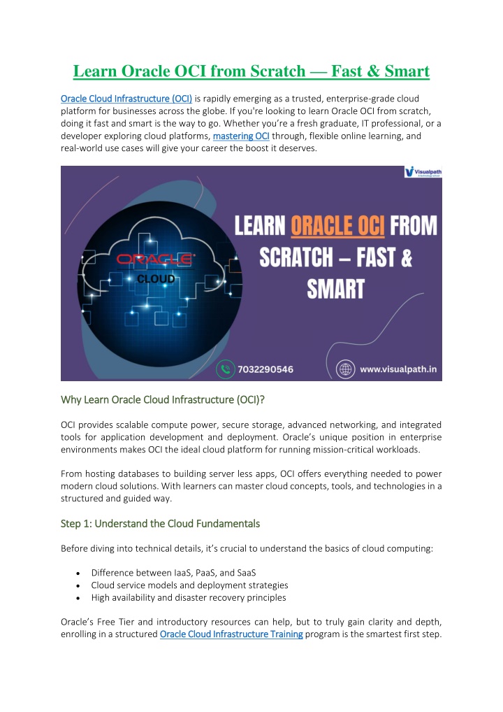 learn oracle oci from scratch fast smart n.w
