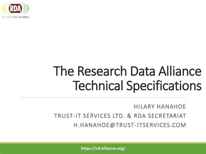 the research data alliance the research data n.w