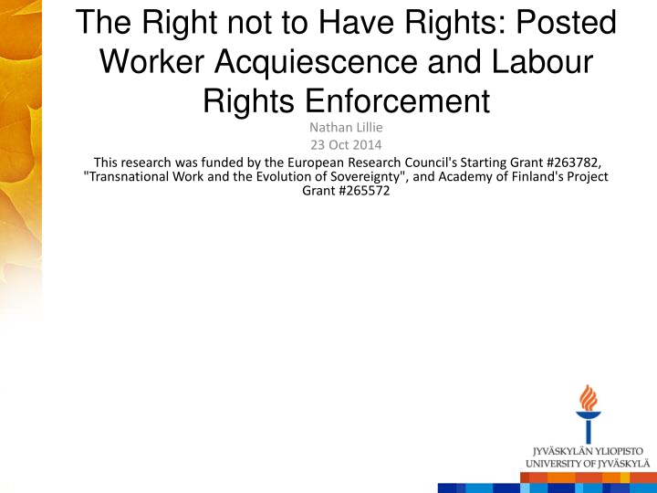 the right not to have rights posted worker n.w