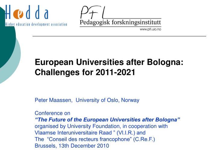 european universities after bologna challenges n.w