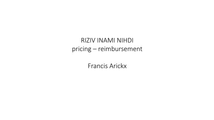 riziv inami nihdi pricing reimbursement n.w