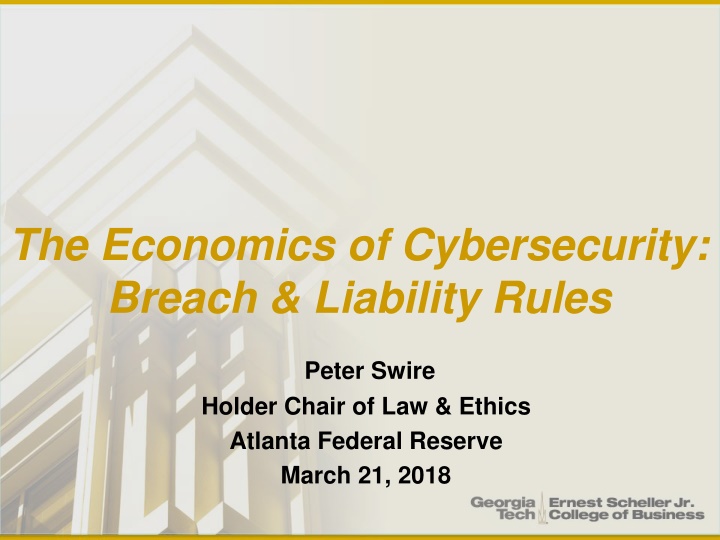 the economics of cybersecurity breach liability n.w