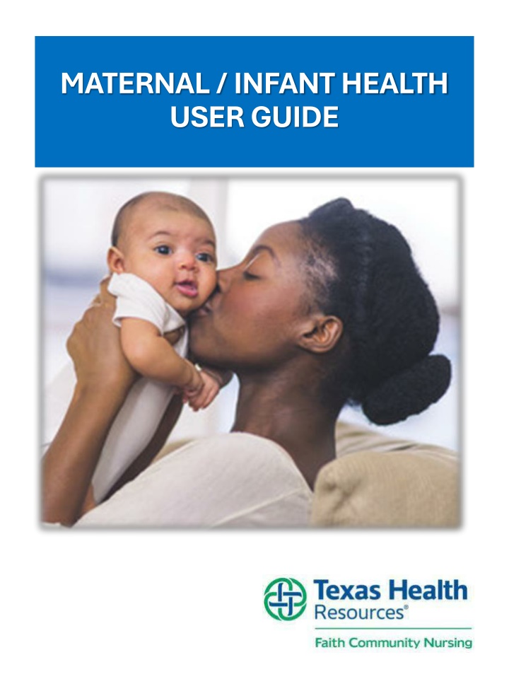 maternal infant health user guide n.w