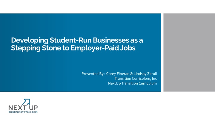 developing student run businesses as a stepping n.w