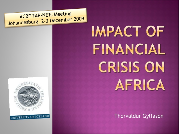impact of financial crisis on africa n.w