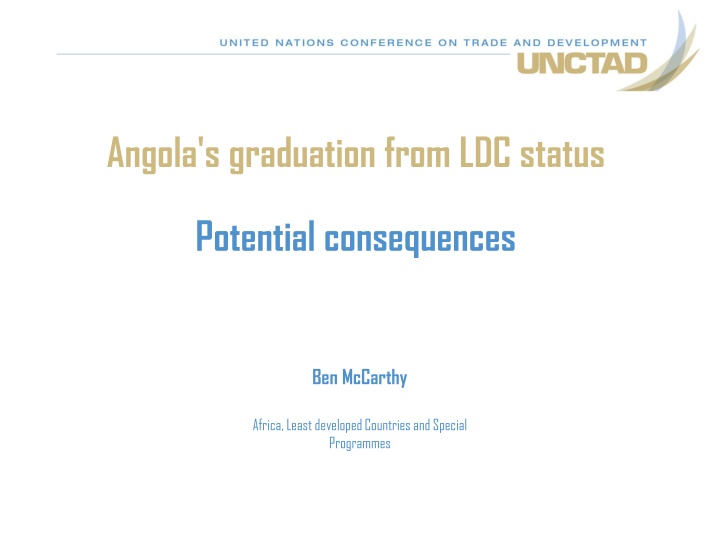 angola s graduation from ldc status n.w