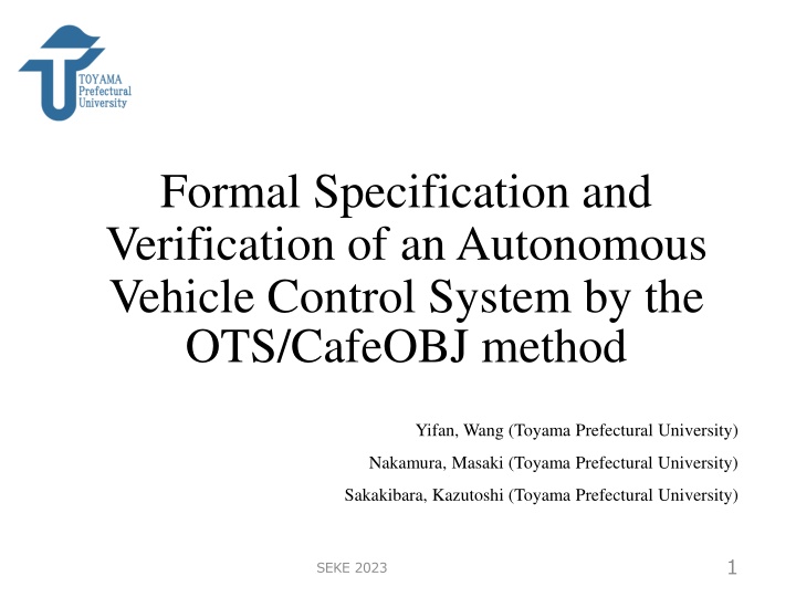 formal specification and verification n.w