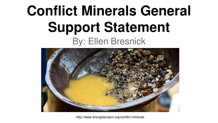 conflict minerals general support statement n.w