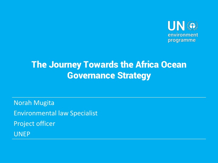 the journey towards the africa ocean governance n.w