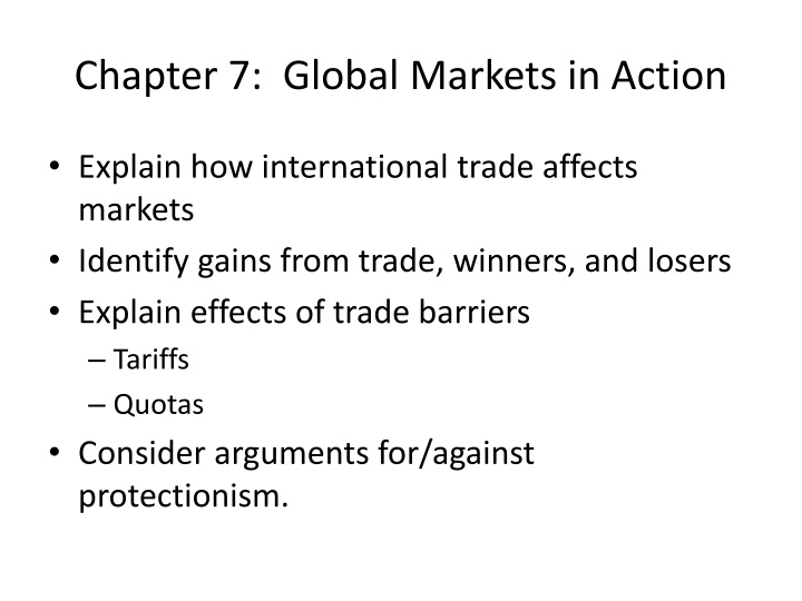 chapter 7 global markets in action n.w