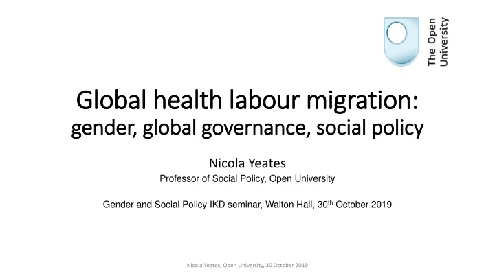 global health labour migration global health n.w
