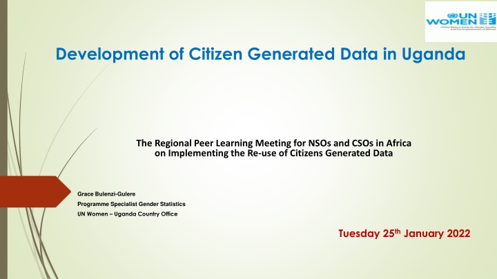 development of citizen generated data in uganda n.w