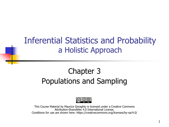 Populations, Samples, and Statistical Studies