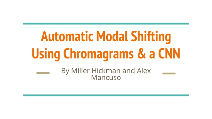 automatic modal shifting using chromagrams n.w