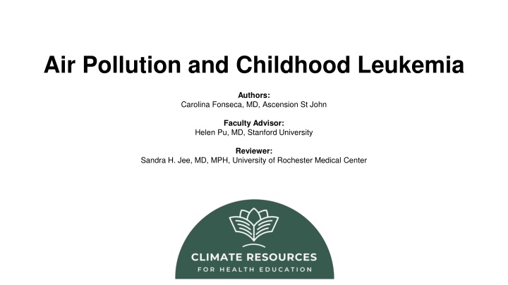 air pollution and childhood leukemia n.w