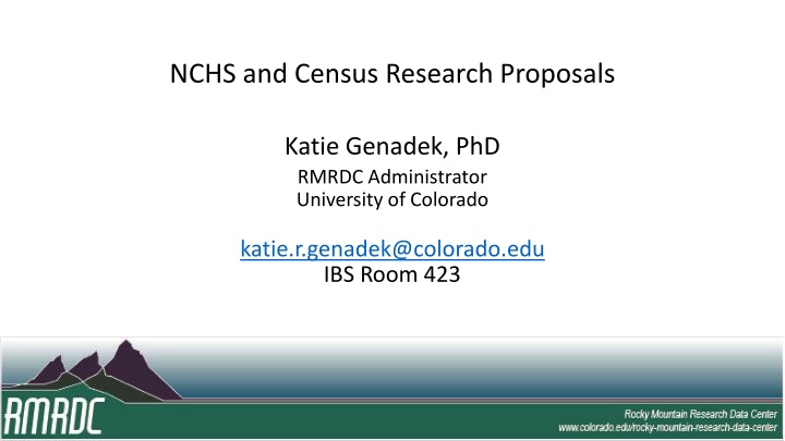 nchs and census research proposals n.w