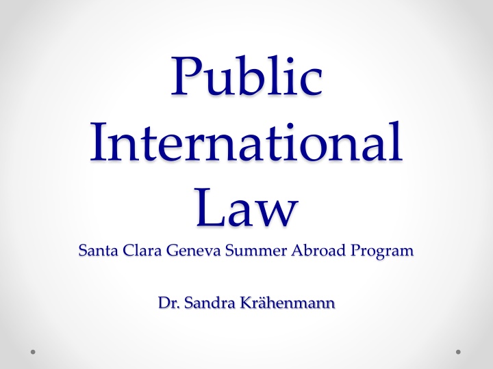 public international law santa clara geneva n.w