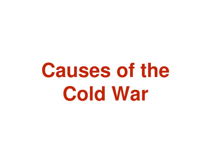 causes of the cold war n.w