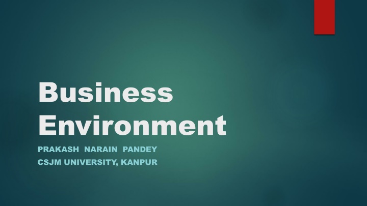 business environment prakash narain pandey csjm n.w