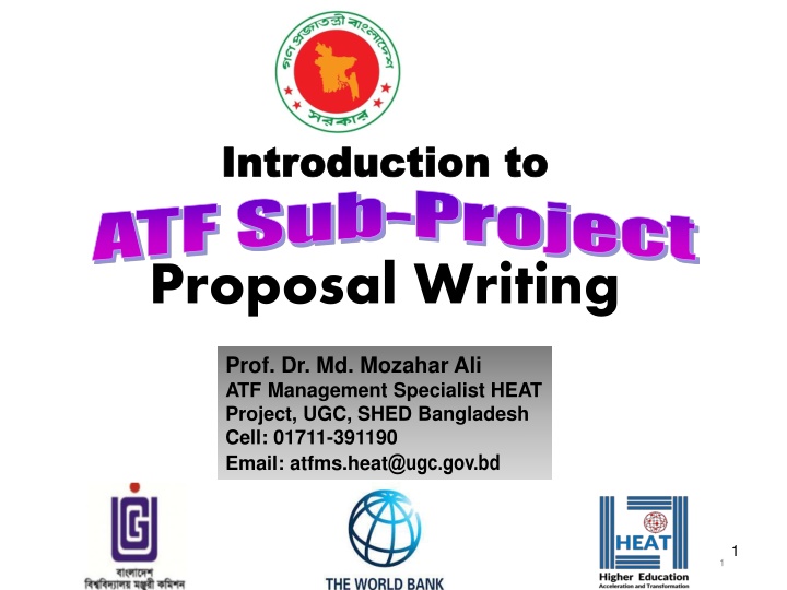 introduction to sub project proposal writing n.w