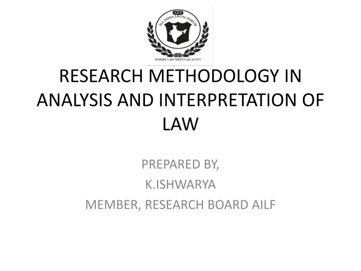 research methodology in analysis n.w