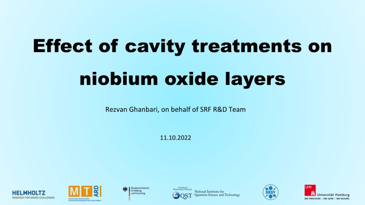effect of cavity treatments on niobium oxide n.w