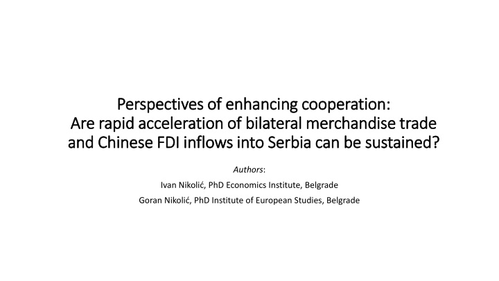 perspectives of enhancing cooperation n.w